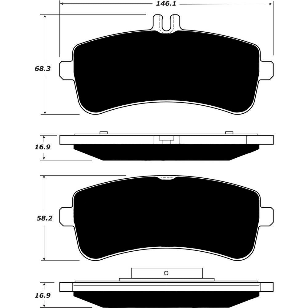 Porterfield Brake Pads for 2014 MERCEDES-BENZ S550 W/ HEAVY DUTY BRAKES