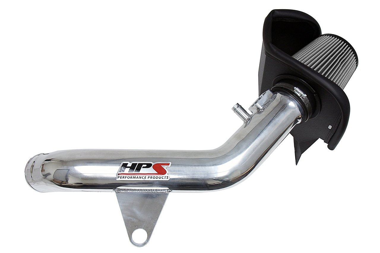 HPS Shortram Air Intake Kit 2012-2016 BMW M135i M135ix F20 F21 3.0L Turbo N55, Includes Heat Shield, Polish