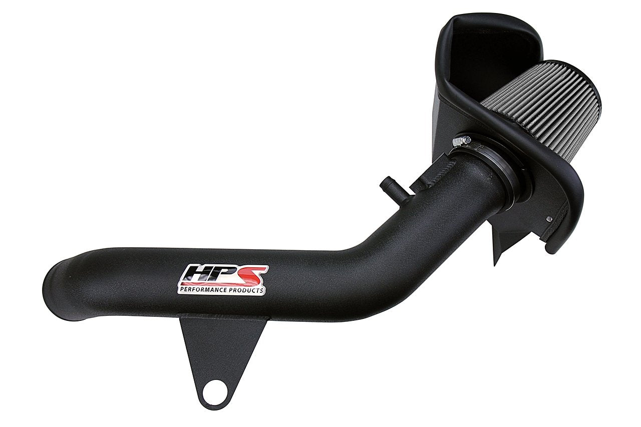 HPS Shortram Air Intake Kit 2014-2016 BMW 435i 435ix F32 F33 F36 3.0L Turbo N55, Includes Heat Shield, Black